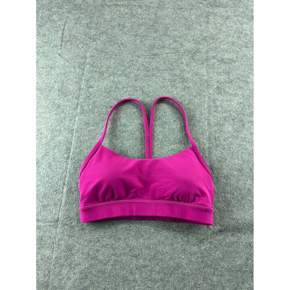Lululemon Flow Y Bra Nulu Magenta Pink Racerback Pilates Sports Bra Womens 4